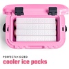 image:imageCool Coolers by Fit amp Fresh Fashion XL Reusable Ice Packs for Coolers 2pk  LongLasting Powerful Freeze Space Saving BPAFree Stylish Freezer Packs for Cooler Lunch Boxes School Camping amp BeachPearl White  Cooler Icicles 4PK