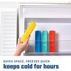 image:imageCool Coolers by Fit amp Fresh Kids Icicle Lunch Box Ice Pack Sticks Icicle Ice Sticks for Lunch Bags and Coolers Lunch Ice Pack Sticks Reusable SpaceSaving Multicolored Smile Icicles 4PKMulti Smiles
