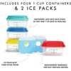 image:imageFit  Fresh 12Cup Snack Set Condiment amp Salad Dressing Containers Reusable amp Leakproof Lunch Containers Perfect for Insulated Lunch Bag Lunch Box amp More 5PK Multicolor1 Cup
