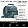 image:imageFit amp Fresh BREE Meal Prep Lunch Box With Containers Ice Pack and Shaker Bottle For Men and Women 6pc Meal Prep Kit Lunch Bag With Containers Included MauveCamo Pine