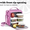 image:imageFit amp Fresh BREE Meal Prep Lunch Box With Containers Ice Pack and Shaker Bottle For Men and Women 6pc Meal Prep Kit Lunch Bag With Containers Included MauveMauve New