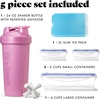 image:imageFit amp Fresh BREE Meal Prep Lunch Box With Containers Ice Pack and Shaker Bottle For Men and Women 6pc Meal Prep Kit Lunch Bag With Containers Included MauveMauve