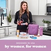 image:imageFit amp Fresh BREE Meal Prep Lunch Box With Containers Ice Pack and Shaker Bottle For Men and Women 6pc Meal Prep Kit Lunch Bag With Containers Included MauveMauve
