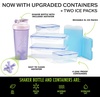 image:imageFit amp Fresh BREE Meal Prep Lunch Box With Containers Ice Pack and Shaker Bottle For Men and Women 6pc Meal Prep Kit Lunch Bag With Containers Included MauvePurple