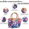 image:imageFit amp Fresh Beechwood Large Lunch Bag For Women With Side Pouches amp Carry Handles Complete Lunch Kit Includes Matching Shaker Bottle Navy Lorella PoseyOne Size