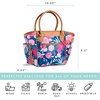 image:imageFit amp Fresh Beechwood Large Lunch Bag For Women With Side Pouches amp Carry Handles Complete Lunch Kit Includes Matching Shaker Bottle Navy Lorella PoseyOne Size