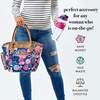 image:imageFit amp Fresh Beechwood Large Lunch Bag For Women With Side Pouches amp Carry Handles Complete Lunch Kit Includes Matching Shaker Bottle Navy Lorella PoseyOne Size