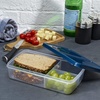 image:imageFit amp Fresh Bento Box Adult and Kids Lunch Box Container Includes 2 Slim Clipin Ice Packs Reusable LeakResistant amp Stackable Lunch Container for AdultsBento Lunch Box  Navy Pack of 4