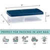 image:imageFit amp Fresh Bento Box Adult and Kids Lunch Box Container Includes 2 Slim Clipin Ice Packs Reusable LeakResistant amp Stackable Lunch Container for AdultsBento Lunch Box  Navy Pack of 4