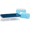 image:imageFit amp Fresh Bento Box Adult and Kids Lunch Box Container Includes 2 Slim Clipin Ice Packs Reusable LeakResistant amp Stackable Lunch Container for AdultsBento Lunch Box  Navy Pack of 4