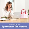 image:imageFit amp Fresh Bloomington Lunch Bag for Women  Insulated Large Lunch Box for Work with Containers LeakResistant StainResistant Zipper Closure All Smiles Bubble GumHeart Print