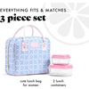 image:imageFit amp Fresh Bloomington Lunch Bag for Women  Insulated Large Lunch Box for Work with Containers LeakResistant StainResistant Zipper Closure All Smiles Bubble GumBubble Gum