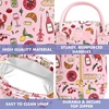image:imageFit amp Fresh Bloomington Lunch Bag for Women  Insulated Large Lunch Box for Work with Containers LeakResistant StainResistant Zipper Closure All Smiles Bubble GumPink Pasta Dinner