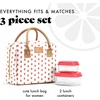 image:imageFit amp Fresh Bloomington Lunch Bag for Women  Insulated Large Lunch Box for Work with Containers LeakResistant StainResistant Zipper Closure StrawberryStrawberry