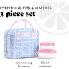 image:imageFit amp Fresh Bloomington Lunch Bag for Women  Insulated Large Lunch Box for Work with Containers LeakResistant StainResistant Zipper Closure StrawberryBubble Gum