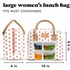 image:imageFit amp Fresh Bloomington Lunch Bag for Women  Insulated Large Lunch Box for Work with Containers LeakResistant StainResistant Zipper Closure StrawberryStrawberry