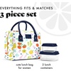 image:imageFit amp Fresh Bloomington Lunch Bag for Women  Insulated Large Lunch Box for Work with Containers LeakResistant StainResistant Zipper Closure StrawberryFruit Print