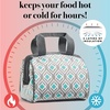 image:imageFit amp Fresh Charlotte Adult Insulated Lunch Bag with Carry Handles Navy Medallion BloomGray