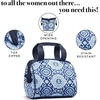 image:imageFit amp Fresh Charlotte Adult Insulated Lunch Bag with Carry Handles Navy Medallion BloomNavy Medallion Bloom