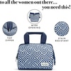image:imageFit amp Fresh Charlotte Adult Insulated Lunch Bag with Carry Handles Navy Medallion BloomNavy Sketch Diamonds