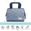image:imageFit amp Fresh Charlotte Adult Insulated Lunch Bag with Carry Handles Navy Medallion BloomNavy Sketch Diamonds