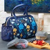 image:imageFit amp Fresh Cloverdale Adult Insulated Lunch Bag with Side Pouch amp Carry Handles Complete Lunch Kit Includes 2 Containers Botanical Silo NavyBotanical Silo Navy