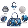 image:imageFit amp Fresh Cloverdale Adult Insulated Lunch Bag with Side Pouch amp Carry Handles Complete Lunch Kit Includes 2 Containers Botanical Silo NavyBotanical Silo Navy