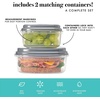 image:imageFit amp Fresh Cloverdale Adult Insulated Lunch Bag with Side Pouch amp Carry Handles Complete Lunch Kit Includes 2 Containers Botanical Silo NavyLemon Spring