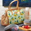 image:imageFit amp Fresh Cloverdale Adult Insulated Lunch Bag with Side Pouch amp Carry Handles Complete Lunch Kit Includes 2 Containers Botanical Silo NavyLemon Spring
