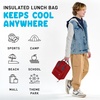 image:imageFit amp Fresh Connor Insulated Kids Lunch Box for School amp Daycare  Easy Carry Handle Front Zip Pocket BPAFree EasytoClean  Kids Lunch Bag Back to School Preschool KindergartenCardinal Red