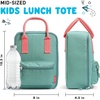 image:imageFit amp Fresh Connor Insulated Kids Lunch Box for School amp Daycare  Easy Carry Handle Front Zip Pocket BPAFree EasytoClean  Kids Lunch Bag Back to School Preschool KindergartenSeafoam Green