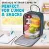 image:imageFit amp Fresh Connor Insulated Kids Lunch Box for School amp Daycare  Easy Carry Handle Front Zip Pocket BPAFree EasytoClean  Kids Lunch Bag Back to School Preschool KindergartenBoulder Gray