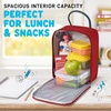 image:imageFit amp Fresh Connor Insulated Kids Lunch Box for School amp Daycare  Easy Carry Handle Front Zip Pocket BPAFree EasytoClean  Kids Lunch Bag Back to School Preschool KindergartenCardinal Red