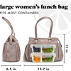 image:imageFit amp Fresh Copley Insulated Lunch Bag for Women wContainers  Large Capacity Lunch Box for Women with Bottle Pockets Meal Prep Lunch Tote For Nurses Work Lunch Tote for TeachersMocha Feline Fine