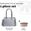 image:imageFit amp Fresh Copley Insulated Lunch Bag for Women wContainers  Large Capacity Lunch Box for Women with Bottle Pockets Meal Prep Lunch Tote For Nurses Work Lunch Tote for TeachersGray Tweed