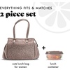image:imageFit amp Fresh Copley Insulated Lunch Bag for Women wContainers  Large Capacity Lunch Box for Women with Bottle Pockets Meal Prep Lunch Tote For Nurses Work Lunch Tote for TeachersMocha Feline Fine