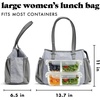 image:imageFit amp Fresh Copley Insulated Lunch Bag for Women wContainers  Large Capacity Lunch Box for Women with Bottle Pockets Meal Prep Lunch Tote For Nurses Work Lunch Tote for TeachersGray Tweed