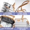 image:imageFit amp Fresh Copley Insulated Lunch Bag for Women wContainers  Large Capacity Lunch Box for Women with Bottle Pockets Meal Prep Lunch Tote For Nurses Work Lunch Tote for TeachersGray Stripes
