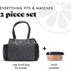 image:imageFit amp Fresh Copley Insulated Lunch Bag for Women wContainers  Large Capacity Lunch Box for Women with Bottle Pockets Meal Prep Lunch Tote For Nurses Work Lunch Tote for TeachersBlack Feline Fine