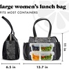image:imageFit amp Fresh Copley Insulated Lunch Bag for Women wContainers  Large Capacity Lunch Box for Women with Bottle Pockets Meal Prep Lunch Tote For Nurses Work Lunch Tote for TeachersBlack Feline Fine