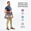 image:imageFit amp Fresh Foundry Extra Large Insulated Lunch Box for Men amp Women Large Lunch Bag for Meal Prep Double Decker Adult Lunch Box for Men with Containers Adjustable Strap Dual Compartment SteelSteel Gray