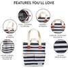 image:imageFit amp Fresh Foundry Wine Carrier Bag amp Soft Cooler Bag Insulated Leak Proof Large Soft Sided Cooler Bag 6 Bottle Wine Bag With Removable Divider For Beach Picnics and Travel CamoBW Stripe