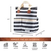 image:imageFit amp Fresh Foundry Wine Carrier Bag amp Soft Cooler Bag Insulated Leak Proof Large Soft Sided Cooler Bag 6 Bottle Wine Bag With Removable Divider For Beach Picnics and Travel CamoBW Stripe