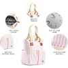 image:imageFit amp Fresh Foundry Wine Carrier Bag amp Soft Cooler Bag Insulated Leak Proof Large Soft Sided Cooler Bag 6 Bottle Wine Bag With Removable Divider For Beach Picnics and Travel CamoBlush Vineyard Stripe