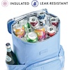 image:imageFit amp Fresh Insulated Backpack Soft Cooler  LeakResistant Beach amp Travel Bag for Women 24 Can Capacity Picnic amp Cooler BagCornflower