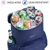 image:imageFit amp Fresh Insulated Backpack Soft Cooler  LeakResistant Beach amp Travel Bag for Women 24 Can Capacity Picnic amp Cooler BagMidnight Blue