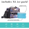 image:imageFit amp Fresh Josie Adult Insulated Lunch Bag with Side Pouch amp Carry Strap Complete Lunch Kit Includes Reusable XL Ice Pack Plum CamoBlue Watercolor