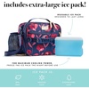 image:imageFit amp Fresh Josie Adult Insulated Lunch Bag with Side Pouch amp Carry Strap Complete Lunch Kit Includes Reusable XL Ice Pack Plum CamoPlum Camo