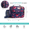 image:imageFit amp Fresh Josie Adult Insulated Lunch Bag with Side Pouch amp Carry Strap Complete Lunch Kit Includes Reusable XL Ice Pack Plum CamoPlum Camo