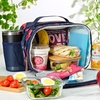 image:imageFit amp Fresh Josie Adult Insulated Lunch Bag with Side Pouch amp Carry Strap Complete Lunch Kit Includes Reusable XL Ice Pack Plum CamoPlum Camo